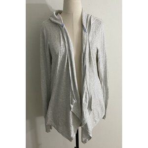 Betabrand Gray Open Front Long Sleeve Cardigan Cool Jade 2.0 Women’s XL/XXL